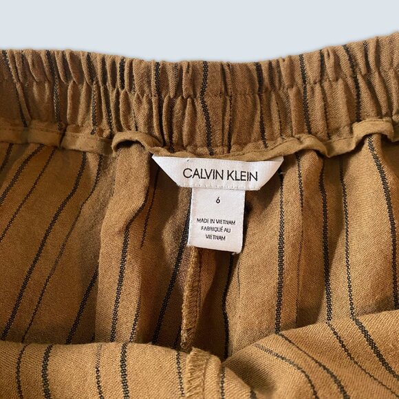 Calvin Klein Beige Trouser Pants Sz 6 - Picture 2 of 5